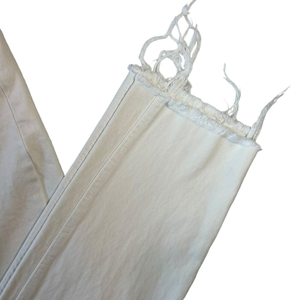 Zara High Waisted White Straight Leg Ankle Jeans Size 0 - Picture 5 of 7